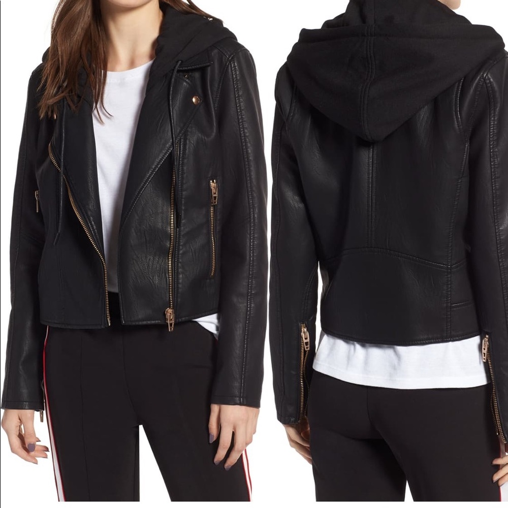 Blank NYC Leather Moto Jacket [L] $60
